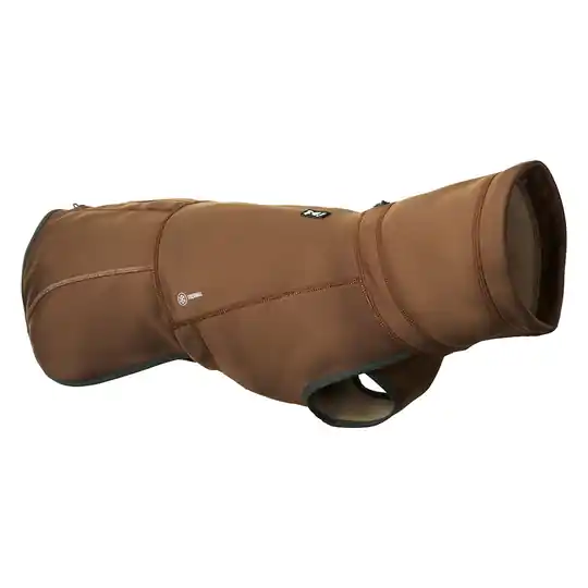 Begränsat antal Hurtta Bare Softshell Chocolate hundjacka - ca 40 cm rygglängd