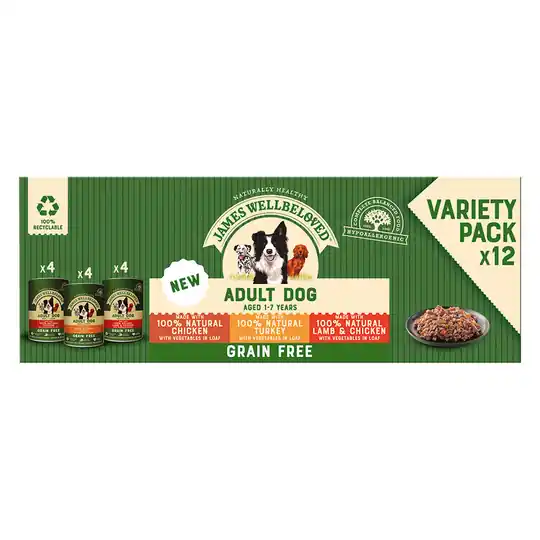 James Wellbeloved Adult Grain Free Mixpaket - Ekonomipack 48 x 400 g Rabatter