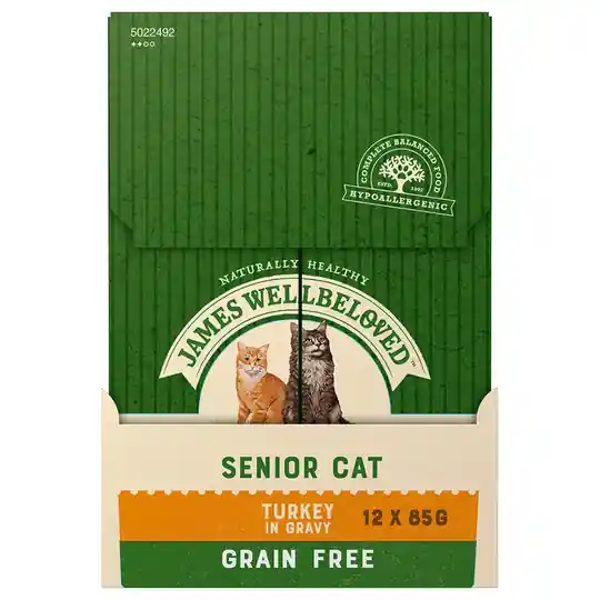 Köp online James Wellbeloved Senior Cat Grain Free Turkey - 12 x 85 g