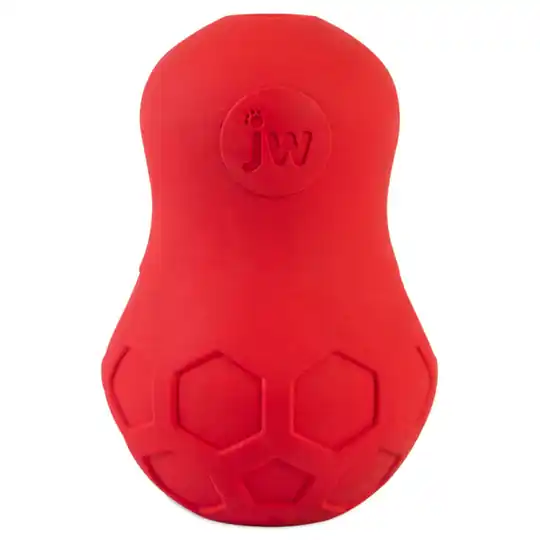 Begränsat erbjudande JW Tumble Teez Treat Toy - Stl. M, röd