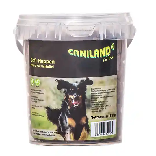 Karlie Doggy Brain Train 2in1 - Passande snacks 540 g Caniland Soft Bitar av häst Sista chansen