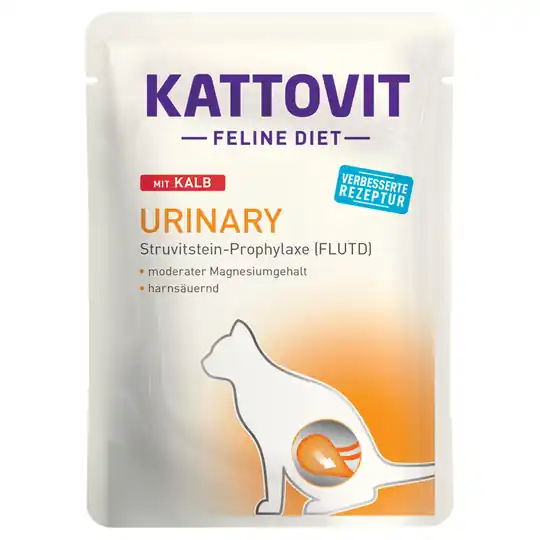 Kattovit Feline Urinary Pouch 24 x 85 g - Kalv Kampanjpris