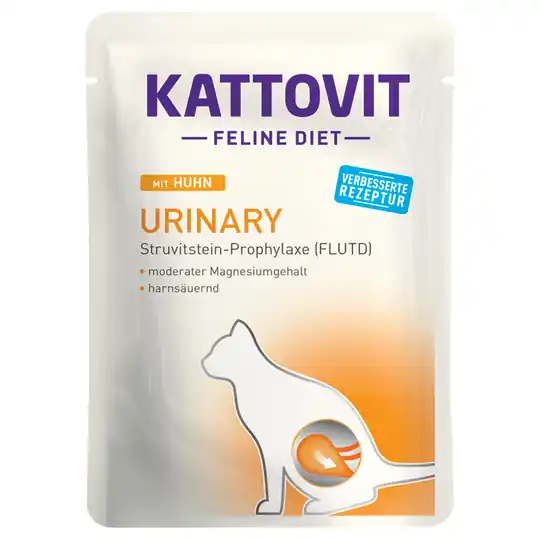 Endast denna vecka Kattovit Feline Urinary Pouch 24 x 85 g - Kyckling