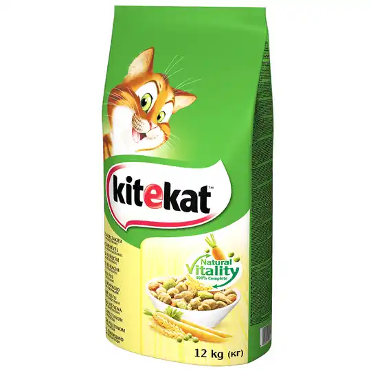 Kitekat Adult Chicken & Vegetables - Ekonomipack 2 x 12 kg I lager