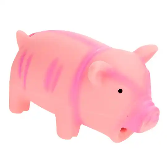 Latexgris hundleksak med originalljud - ca 15 cm, rosa Beställ nu
