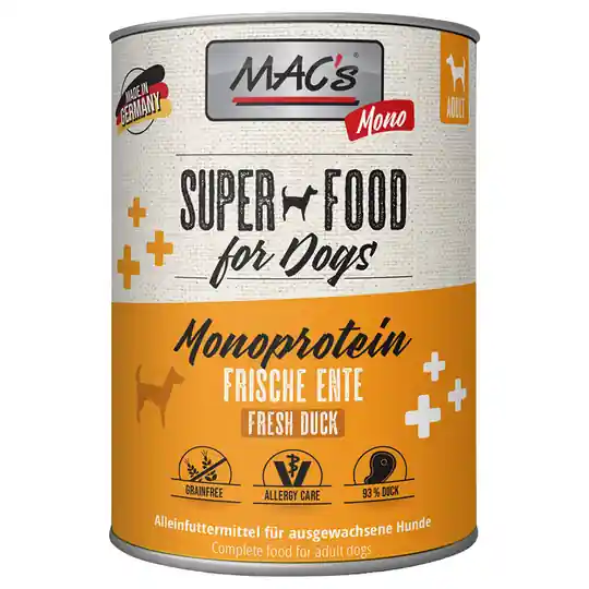 Endast denna vecka MAC‘s Mono Sensitive 6 x 800 g - Anka