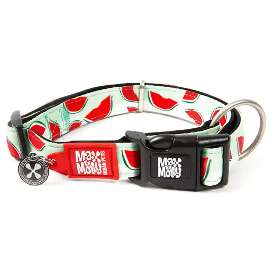 Säker betalning Max & Molly Smart ID Watermelon halsband - Stl. L 39-62 cm halsomfång, B 25 mm