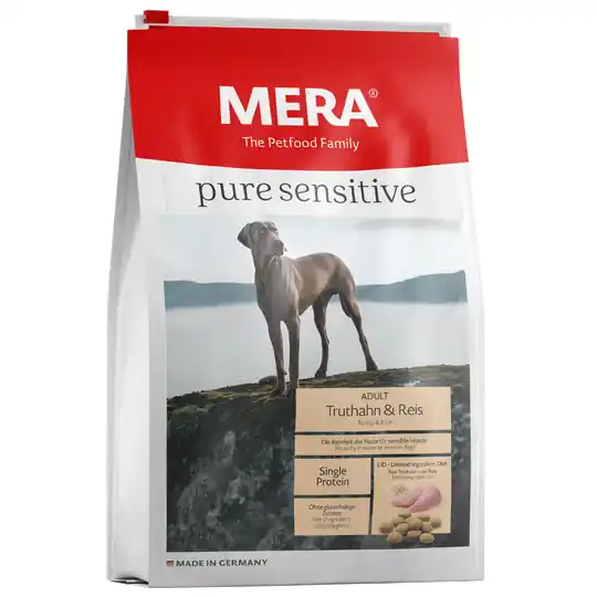 MERA pure sensitive Adult Kalkon & ris - 12,5 kg Sänkt pris