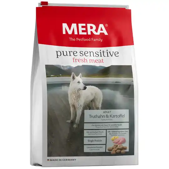 MERA pure sensitive fresh meat Kalkon & potatis, spannmålsfritt 12,5 kg Beställ nu