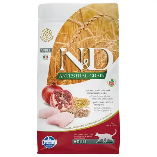 N&D Cat Ancestral Grain Chicken & Pomegranate Adult - 5 kg Utförsäljning