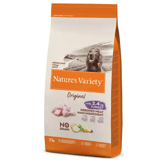 Nature‘s Variety Original No Grain Medium Adult Turkey - 12 kg Endast idag