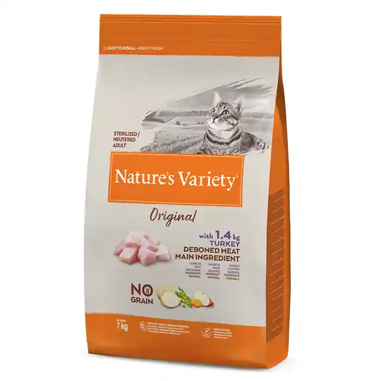 Nyhet Nature‘s Variety Original No Grain Sterlised Turkey - Ekonomipack 2 x 7 kg