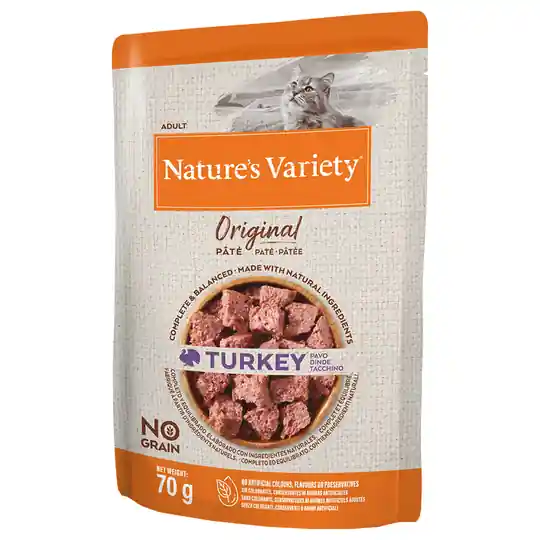 Populärt val Nature‘s Variety Original Paté No Grain 12 x 70 g - Kalkon