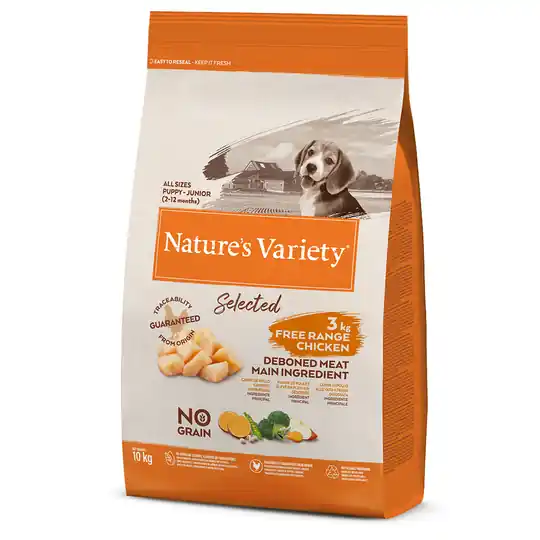 Erbjudande Nature‘s Variety Selected Junior Free Range Chicken - 10 kg