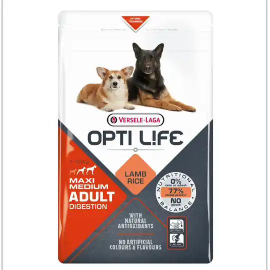 Endast idag Opti Life Digestion Adult Medium & Maxi - Ekonomipack 2 x 12,5 kg
