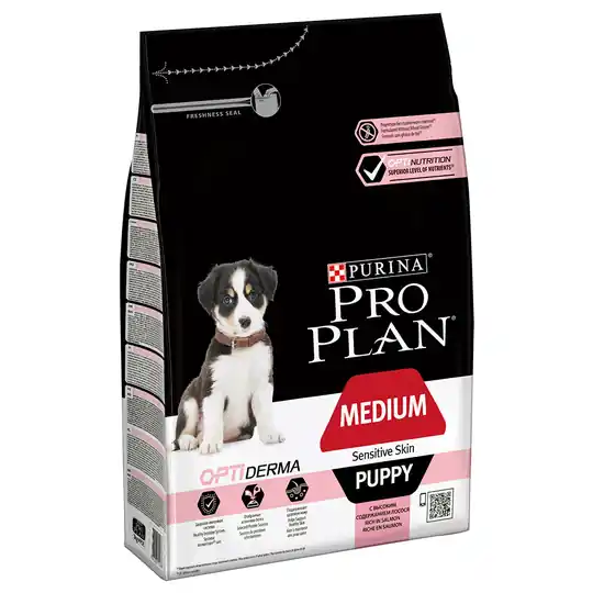 Handla nu Pro Plan Medium Puppy Sensitive Skin OPTIDERMA Ekonomipack 2 x 3 kg