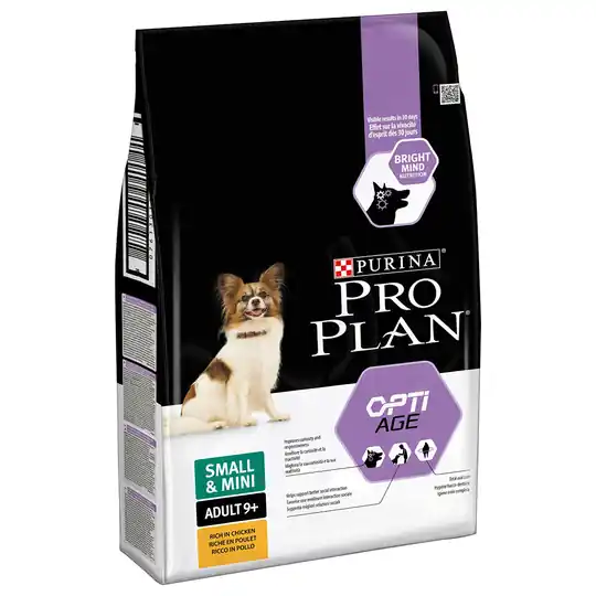 Säker betalning PURINA PRO PLAN Small & Mini Adult 9+ OPTIAGE - Ekonomipack 2 x 7 kg