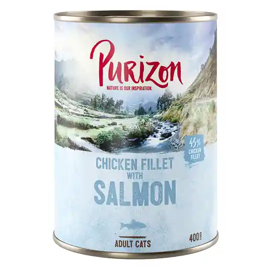 Beställ nu Purizon Adult - Grain Free 6 x 400 g - Kycklingfilé med lax