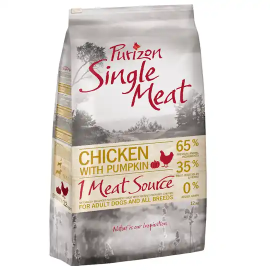 Beställ nu Purizon Single Meat Adult Chicken & Pumpkin - spannmålsfritt - 4 kg