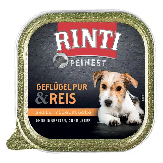 Sänkt pris RINTI Finest 11 x 150 g - Fjäderfä & ris