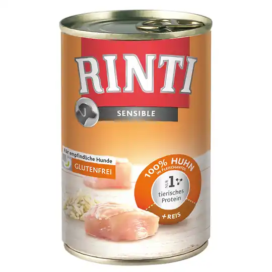 Nyhet RINTI Sensible 6 x 400 g - Kyckling & ris