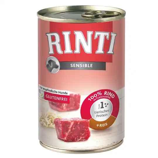 Beställ idag RINTI Sensible 6 x 400 g - Nötkött & ris