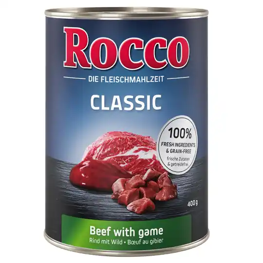 Rocco 1 x 400 g hundfoder - Classic Nötkött med vilt Nyhet
