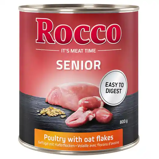 Billig Rocco Senior 12 x 800 g - Fjäderfä & havregryn