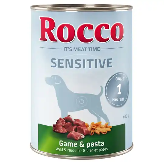 Rocco Sensitive 6 x 400 g - Vilt & pasta Begränsat antal