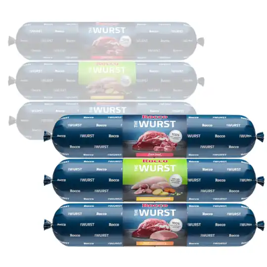 Rocco THE WURST blandpack Ekonomipack 24 x 800 g Nedsatt pris