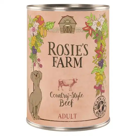 Begränsad tid Rosie‘s Farm Adult 6 x 400 g - Beef
