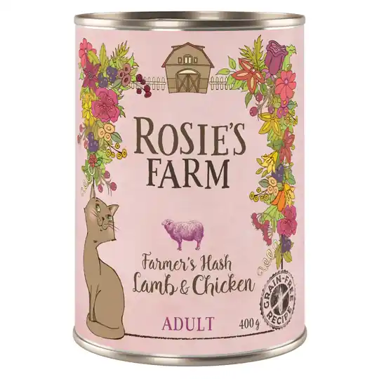 Extra rabatt Rosie‘s Farm Adult 6 x 400 g - Lamm & kyckling