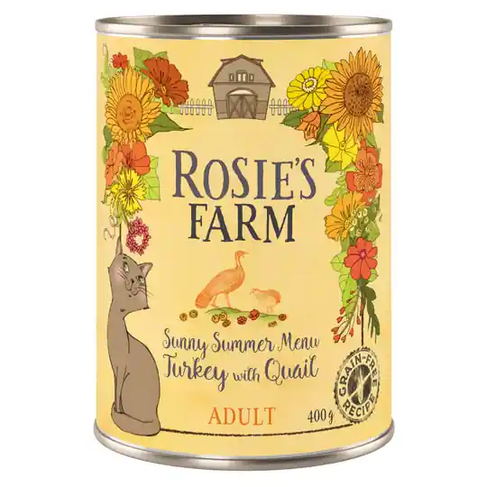 Kampanj Rosie‘s Farm Adult 6 x 400 g - Summer Edition Kalkon med vaktel