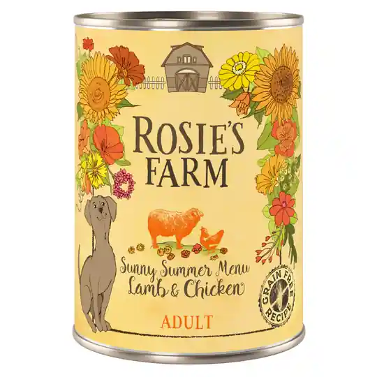 Kundfavorit Rosie‘s Farm Sommar Edition Lamb & Chicken - 6 x 400 g