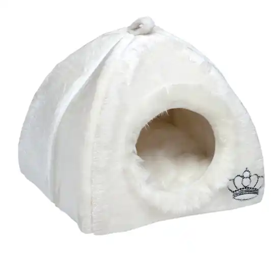 Billig Royal Pet White hundigloo / kattigloo - L 45 x B 45 x H 45 cm