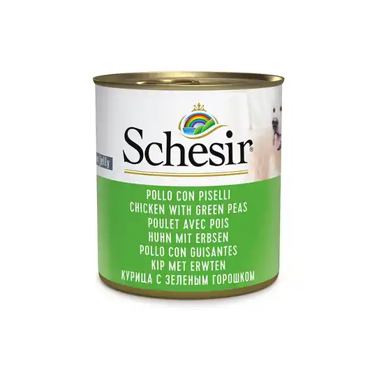 Schesir våtfoder 6 x 285 g - Kyckling & ärtor Begränsat antal