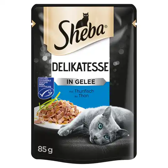 Sheba 12 x 85 g portionspåsar - Delikatesse in Jelly med tonfisk prisnedsättning