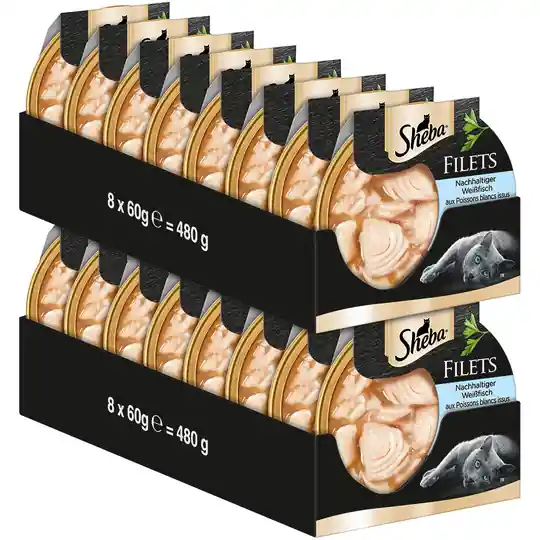Säker betalning Sheba Feine Filets 16 x 60 g - Vitfisk