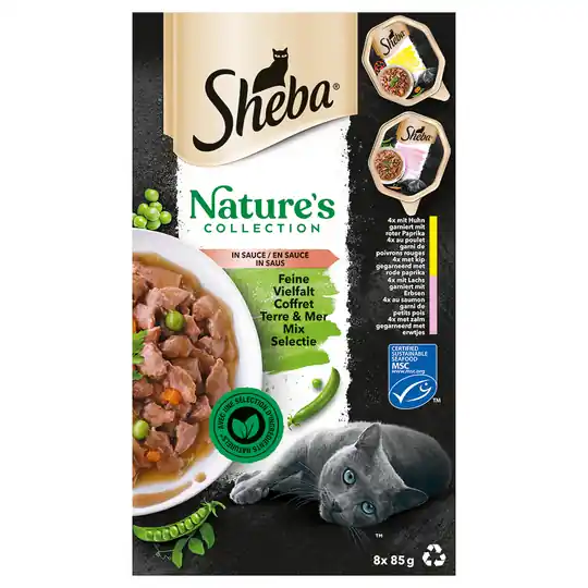 Sänkt pris Sheba Nature‘s Collection in Sauce 32 x 85 g - Fin mångfald