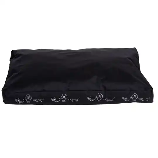 Silhouette hundkudde svart L 120 x B 80 x H 8 cm Snabb frakt