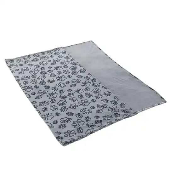 Populär Smartpet Pawzzz mikrofiberfilt - ljusgrå/svart L 200 x B 150 cm
