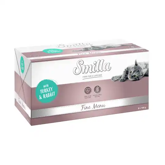 Endast idag Smilla Fine Menu 8 x 100 g Kalkon & kanin
