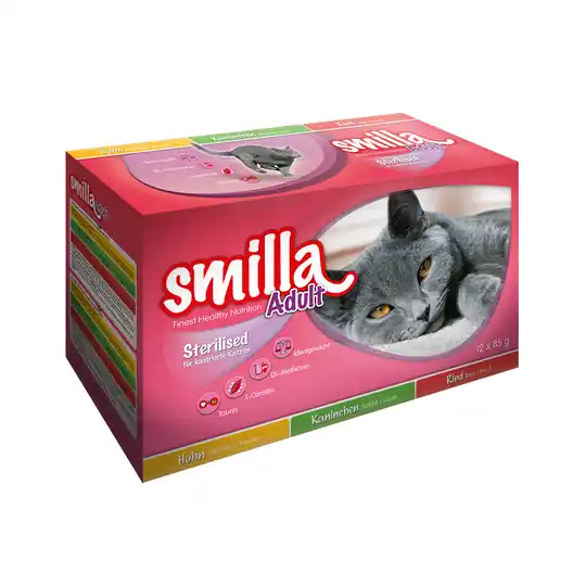 Rabatter Smilla Sterilised Mixpack portionspåsar - Ekonomipack 24 x 85 g