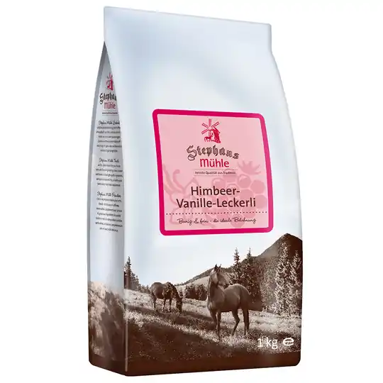 Billig Stephans Mühle hästgodis Hallon-vanilj - 1 kg