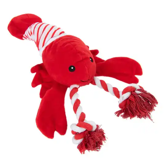 Begränsad tid Stripey Lobster hundleksak - 1 st