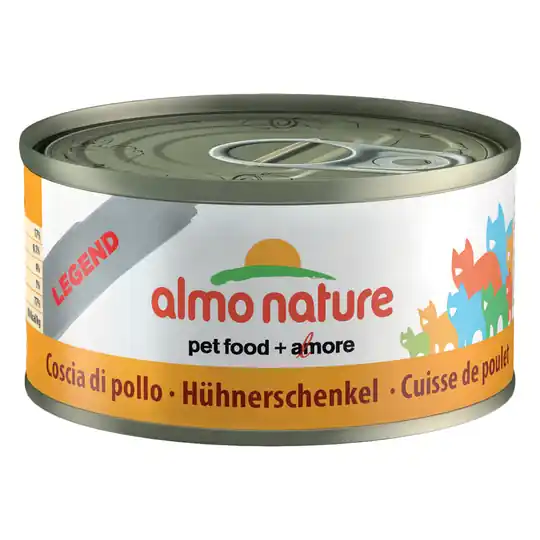 Superblandpack 24 x 70 g Almo Nature Legend och 6 x 70 g Cosma Nature! - Kycklinglår + Cosma Nature provpack Reapris