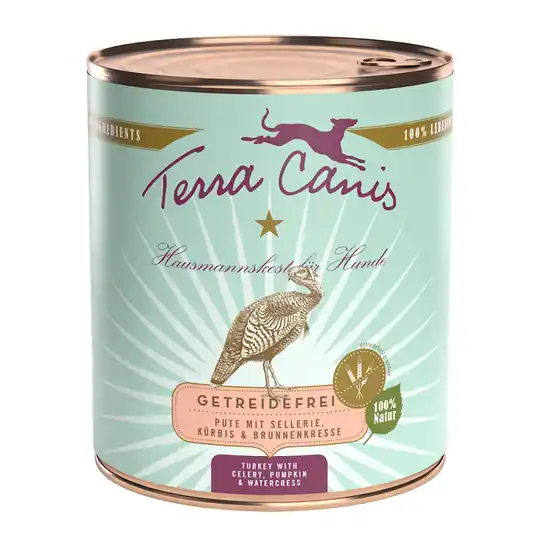 Bästa pris Terra Canis spannmålsfritt 6 x 800 g - Kalkon med pumpa, selleri & vattenkrasse