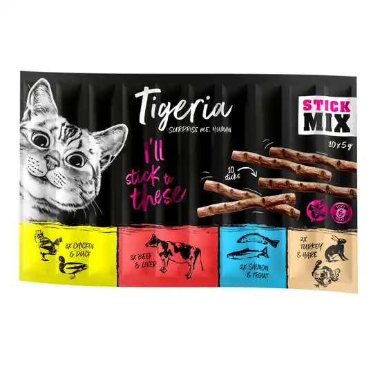 Premium Tigeria Sticks 10 x 5 g - Lax & öring