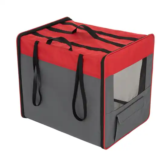 Transportkoja First Class Basic Stl. L B 53,5 x T 79 x H 66 cm, röd/grå Sista chansen