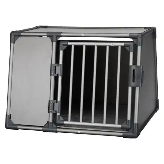 Handla nu Trixie Aluminium grafit transportbur - L B 92 x T 78 x H 64 cm
